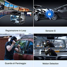 Carica l&#39;immagine nel visualizzatore di Gallery, WiMiUS Dash Cam Doppia Telecamera per Auto Screen 10 Pollici Full HD 1080P...