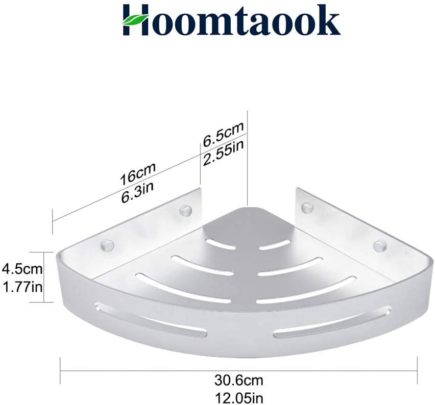 Hoomtaook Mensola Doccia Senza Foratura Portasapone Doccia da Angolare,  Mensola Bagno Accessori Organizzatore Alluminio Mensola Per Doccia  Autoadesivo Montato A Muro 2 Pezzi Argento : : Casa e cucina