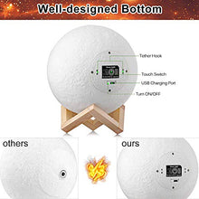 Carica l&#39;immagine nel visualizzatore di Gallery, Luna Lampada Led, 3D luce USB Ricaricabile 16 colori Moon Lamp 5.91 Inch - Ilgrandebazar