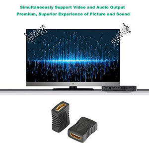 J&D HDMI Coupler Adapter, 2-Pack Placcato Oro Femmina a 4K