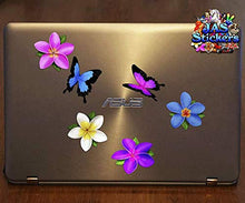 Carica l&#39;immagine nel visualizzatore di Gallery, Plumeria multicolore fiore singolo frangipani + adesivi per auto grandi... - Ilgrandebazar