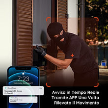 Carica l'immagine nel visualizzatore di Gallery, BOIFUN 2K Telecamera Wi-Fi Senza Fili da Esterno, Sicurezza Sorveglianza con Batteria, Rilevamento del Movimento Umano, Visione Notturna a Colori, Allarme Suono e Luce, Area Di Allarme Personalizzata