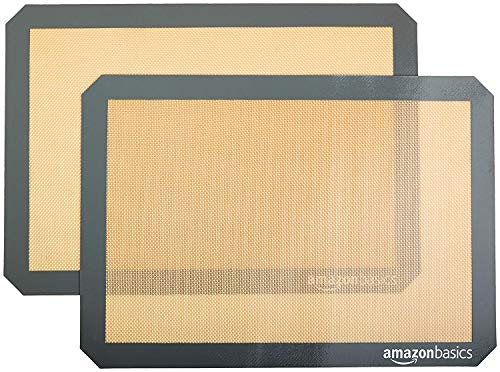 AmazonBasics - Tappetini da forno in silicone, Set 2 pezzi Confezione 2 - Ilgrandebazar