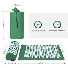 Carica l&#39;immagine nel visualizzatore di Gallery, amzdeal Set Tappetino Agopressione, Include per Agopressione+ Verde