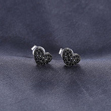 Carica l&#39;immagine nel visualizzatore di Gallery, JewelryPalace 0.29ct Naturale Nero Spinello Amore Cuore Orecchini Argento... - Ilgrandebazar