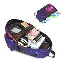 Carica l&#39;immagine nel visualizzatore di Gallery, Zaino Scuola Unicorno Per Ragazze Galaxy Con Porta Di Ricarica Usb Viola