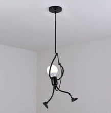 Carica l&#39;immagine nel visualizzatore di Gallery, Goeco Ferro Lampadario Soggiorno Lampada a Sospensione Vintage, E27 Nero - Ilgrandebazar