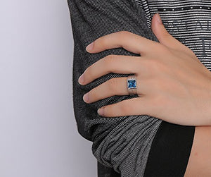 CARTER PAUL Anello di diamante blu dell'acciaio inossidabile stile punk... - Ilgrandebazar