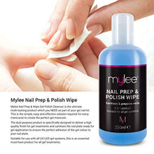Carica l'immagine nel visualizzatore di Gallery, Mylee Nail Prep &amp; Polish Wipe + Gel Remover 250ml, Solvente Premium di alta qualità per Manicure e Pedicure LED/UV, Ideale per tutti i tipi di smalto