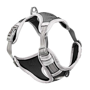 TUFF HOUND Pettorina Regolabile per Cani, Antifuga Cane con NERO-L