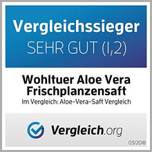 Carica l'immagine nel visualizzatore di Gallery, Wohltuer, Succo vegetale fresco di aloe vera qualità biologica, succo...