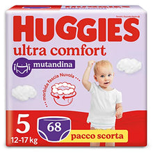 Carica l'immagine nel visualizzatore di Gallery, Huggies Ultra Comfort Pannolini Mutandina, Taglia 5 (12-17 Kg), Confezione da 68 Pannolini Mutandina
