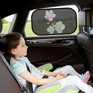iZoeL Parasole Autoadesivo per Auto Bambini Unicorno con 8 Elefante