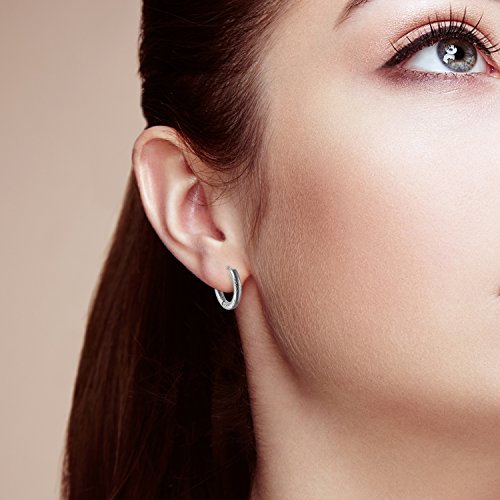 Daesar Orecchino Cerchio Vintage, Orecchino Acciaio Uomo Donna 1 Paio 1.2MM Larghezza Rotondi Semplice 6MM Orecchino Donna Argento Daesar Orecchino Cerchio Vintage, Orecchino Acciaio Uomo Donna 1 Paio 1.2MM Larghezza Rotondi Semplice 6MM Orecchino Donna Argento