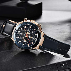 Orologio uomo BY BENYAR Cronografo Analogico Impermeabile Orologi Blackblue - Ilgrandebazar