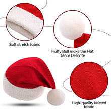 Carica l&#39;immagine nel visualizzatore di Gallery, KONVINIT Cappello Babbo Natale Bambino Cappello Rosso Natale Bambina ragazzino cappello natale maglia cappello babbo natale bebe