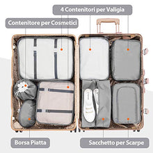 Carica l'immagine nel visualizzatore di Gallery, CISHANJIA Organizer Valigie Set di 8 Cubo Viaggio Cubi Imballaggio con...