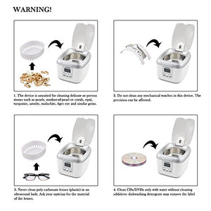 iTronics 600ML Pulitore ad Ultrasuoni Lavatrice Professionale...