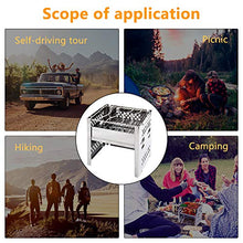 Carica l'immagine nel visualizzatore di Gallery, CestMall Stufa Portatile in Acciaio Inox a Legna Leggera per Portatile...