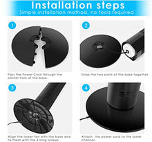 Carica l'immagine nel visualizzatore di Gallery, Amzdeal Ventilatore a Torre con Telecomando - 45W a Colonna di...