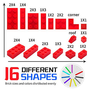 WYSWYG Mattoncini Costruzioni 1040 Pezzi per Bambini Compatibili con Tutti i...