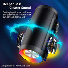 Carica l&#39;immagine nel visualizzatore di Gallery, Cassa Bluetooth, COOCHEER Altoparlante Bluetooth Portatili 24W con Luce Nero