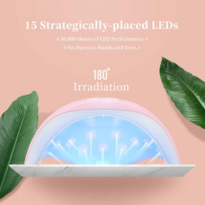 Lampada LED Unghie Fornetto UV 30W per Gel Semipermanente Automatico Rosa