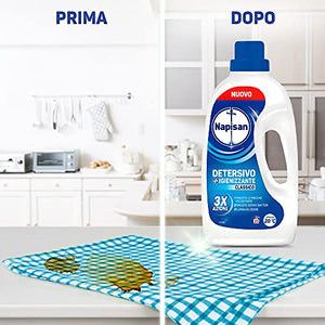 Napisan Detersivo Lavatrice Liquido Igienizzante Classico, 3 Confezioni da 1.15 l da 69 Lavaggi di Detersivo Lavatrice Liquido