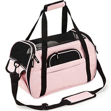 Carica l'immagine nel visualizzatore di Gallery, Trasportino Cane Gatto Pet Carrier S-(Upgraded): 43Lx23Wx29H cm, rosa chiaro