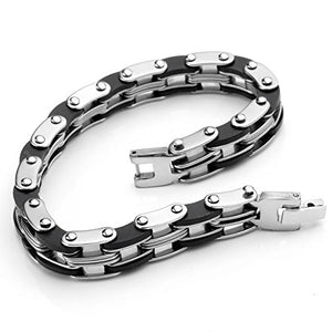 Jovivi Bracciale in Acciaio Inossidabile Catena Pesante Moto Link... - Ilgrandebazar