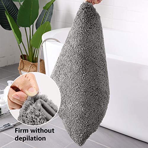 Tappeto da bagno di lusso, super morbido e spesso, in microfibra assorbente, di grandi dimensioni, con fondo antiscivolo, per bagno, cucina, camera da letto, grigio, 50 x 80 cm Tappeto da bagno di lusso, super morbido e spesso, in microfibra assorbente, di grandi dimensioni, con fondo antiscivolo, per bagno, cucina, camera da letto, grigio, 50 x 80 cm