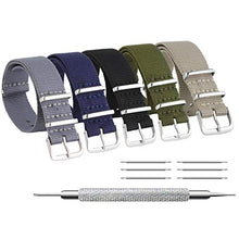 Carica l'immagine nel visualizzatore di Gallery, ZHUGE Unisex nylon cinturino orologio multicolor 20mm, Tinta Unita 5 - Ilgrandebazar