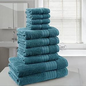 Dreamscene morbido asciugamani Set Regalo, Cotone, Foglia, 10 pezzi - Ilgrandebazar