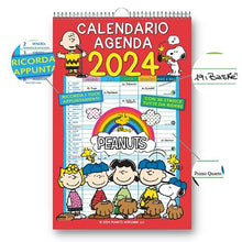 Carica l&#39;immagine nel visualizzatore di Gallery, EURO PUBLISHING: Calendario Agenda Peanuts 2024 - Prodotto ufficiale - cm 29x44