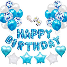 Carica l'immagine nel visualizzatore di Gallery, SPECOOL Palloncini di Lattice riempiti coriandoli Blue Happy Birthday Blu - Ilgrandebazar
