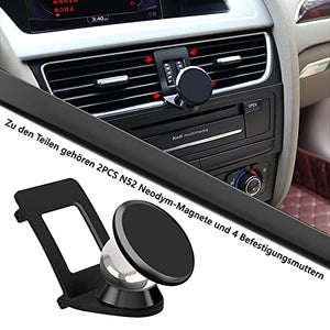 Cookiss Porta Cellulare Magnetico compatibile con Audi A4 B8 con Audi A5 8T Sportback adatto per smartphone e GPS con supporto per cellulare auto, visione regolabile a 360 gradi (nero)