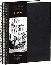 Carica l'immagine nel visualizzatore di Gallery, Blocco per Schizzi A4 con Copertina Rigida – Carta Molto Spessa da 200 g/m² – Grande a Spirale per Bambini, Professionisti, Disegni – 21 x 29 cm, 40 Fogli / 80 Pagine