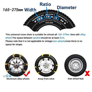 Bosunny Catena da Neve, 6 Pezzi Catene Anti-Slittamento per Automobile 6er - Ilgrandebazar