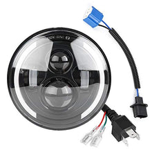 Carica l&#39;immagine nel visualizzatore di Gallery, Qiilu Lampada Frontale a LED da 7 Pollici 150W Halo Light, Auto e Moto...