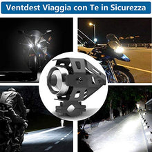 Carica l&#39;immagine nel visualizzatore di Gallery, Ventdest Fari Moto, 2 * U5 Cree LED Faretti Frontali, 3000LM 6500K...