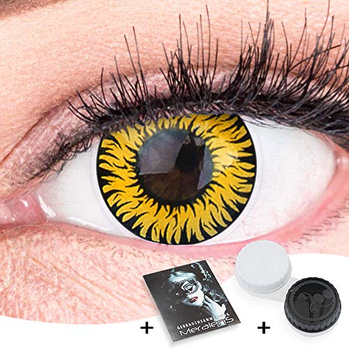 Meralens Lenti a Contatto Colorate Lupo Giallo Yellow Lenses Werewolf - Ilgrandebazar