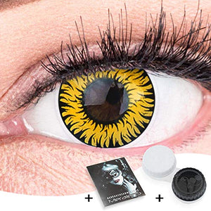 Meralens Lenti a Contatto Colorate Lupo Giallo Yellow Lenses Werewolf - Ilgrandebazar