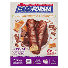 Carica l&#39;immagine nel visualizzatore di Gallery, Pesoforma Barrette Cioccolato e Caramello - Pasti sostitutivi dimagranti...
