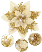 Carica l'immagine nel visualizzatore di Gallery, TIDEVAN 25 Pezzi Albero di Natale Fiori Artificiali Decorazione Albero di Natale Fiore Fiori per Albero di Natale Fiori Natalizi per Albero di Natale Festivo, Ghirlanda, Feste di Matrimonio Addobbi