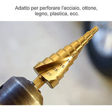 Carica l'immagine nel visualizzatore di Gallery, Rovtop Kit 3 Punte Coniche in Acciaio HSS per Trapano HSS, 10cm
