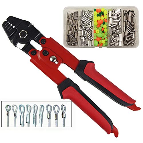 Set di rivetti, perline ovali e pinza High Carbon Steel Crimper Sleeve - Ilgrandebazar