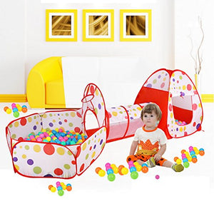 Tunnel con Palline Bambini - MAIKEHIGH Indoor / Outdoor Gioco e Play Rosso - Ilgrandebazar