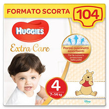 Carica l&#39;immagine nel visualizzatore di Gallery, Huggies Pannolini Extra Care, Taglia 4 (7-14 Kg), Confezione da 104...