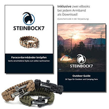 Carica l&#39;immagine nel visualizzatore di Gallery, Steinbock7, braccialetto paracord regolabile con chiusura 23 cm, Army-Green