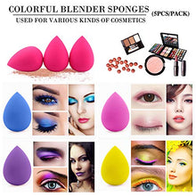 Carica l'immagine nel visualizzatore di Gallery, BEAKEY 5 pz Set di trucco spugna Blender beauty, fondotinta spugnetta,...